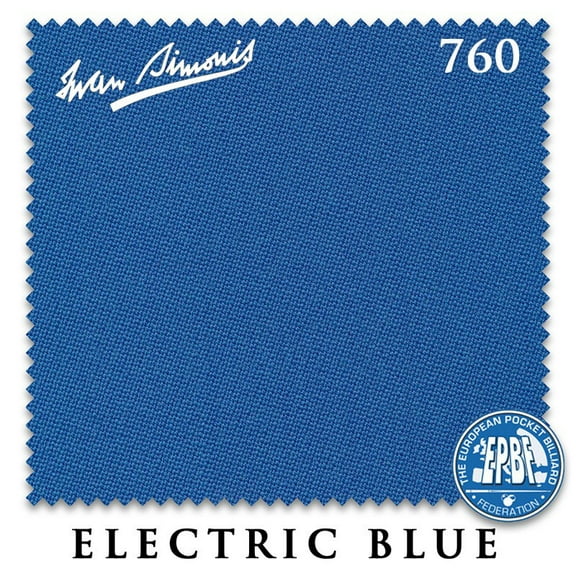 9' Simonis 760 Pool Billiard Table Cloth - Electric Blue - AUTHORIZED DEALER