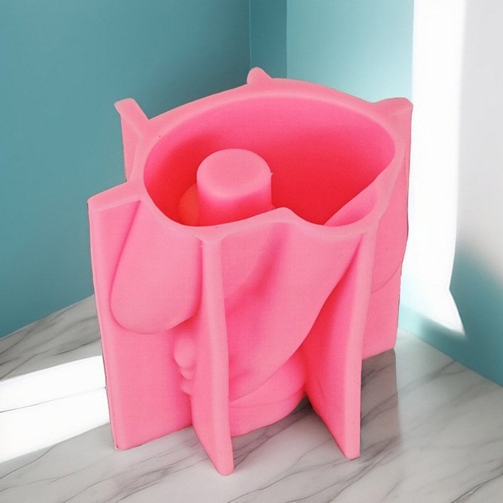 Women Gypsum Silicone Mold DIYs Succulent Concrete Flower Pots Vase Plaster Cement Mold Pen Candle Holder Molds Decors