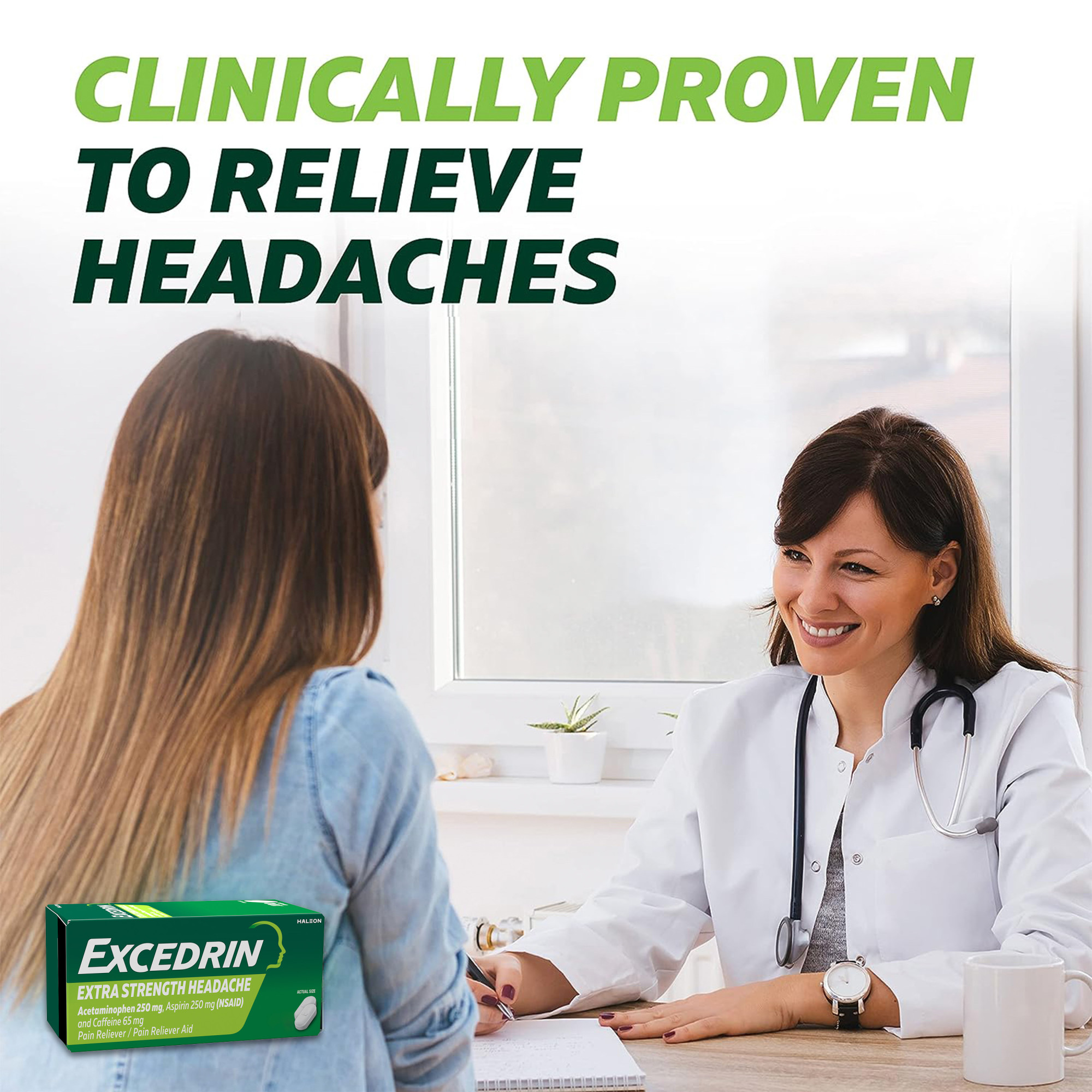 Excedrin Extra Strength Acetminophen and Aspirin Headache Medicine Caplets, 50 Count - image 5 of 7