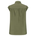 thumbnail image 4 of Camisas de Manga Larga para las Mujeres de Ajuste Suelto de las Mujeres de Algodón de Lino Blusa Casual Cuello en V, Poliéster, 4 of 9
