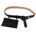 thumbnail image 1 of de la cinturo Cinturón de cinturo Paquete de material cuero de la PU Cartera de moda para mujer Llave de teléfono Mini de cinturón de mensajero Negro Yinane Riñoneras con cinturón para mujer, 1 of 8