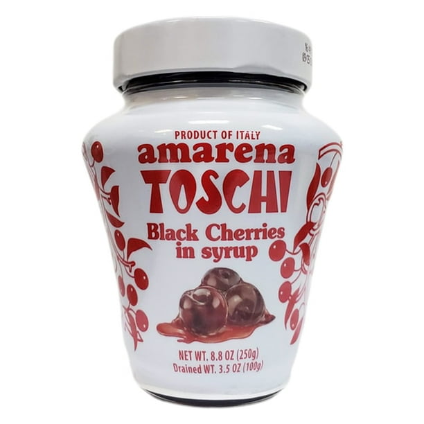 (3 Pack) Toschi Amarena Black Cherries in Syrup, 8.8 oz