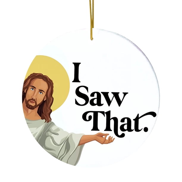 Teissuly Funny Christmas Ornaments - I Saw That Ornament - Stocking Stuffers For Women Men - Funny Ornaments For Adults Exchange - Christmas Gift For Women Men Cow Teissuly WER202312136682