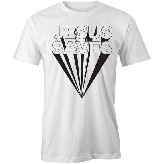 Jesus Saves T-Shirt | Religious Christian White Tee Gift