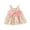 Hot Pink, variant on Ruyang Flower Girls Smocked Dress with Bow Floral Print Sleeveless Square Neck Pleated Dresses Ruffles Cute Birthday Dress