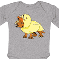 thumbnail image 4 of Inktastic Easter Duck Triceratops Boys or Girls Long Sleeve Baby Bodysuit, 4 of 5
