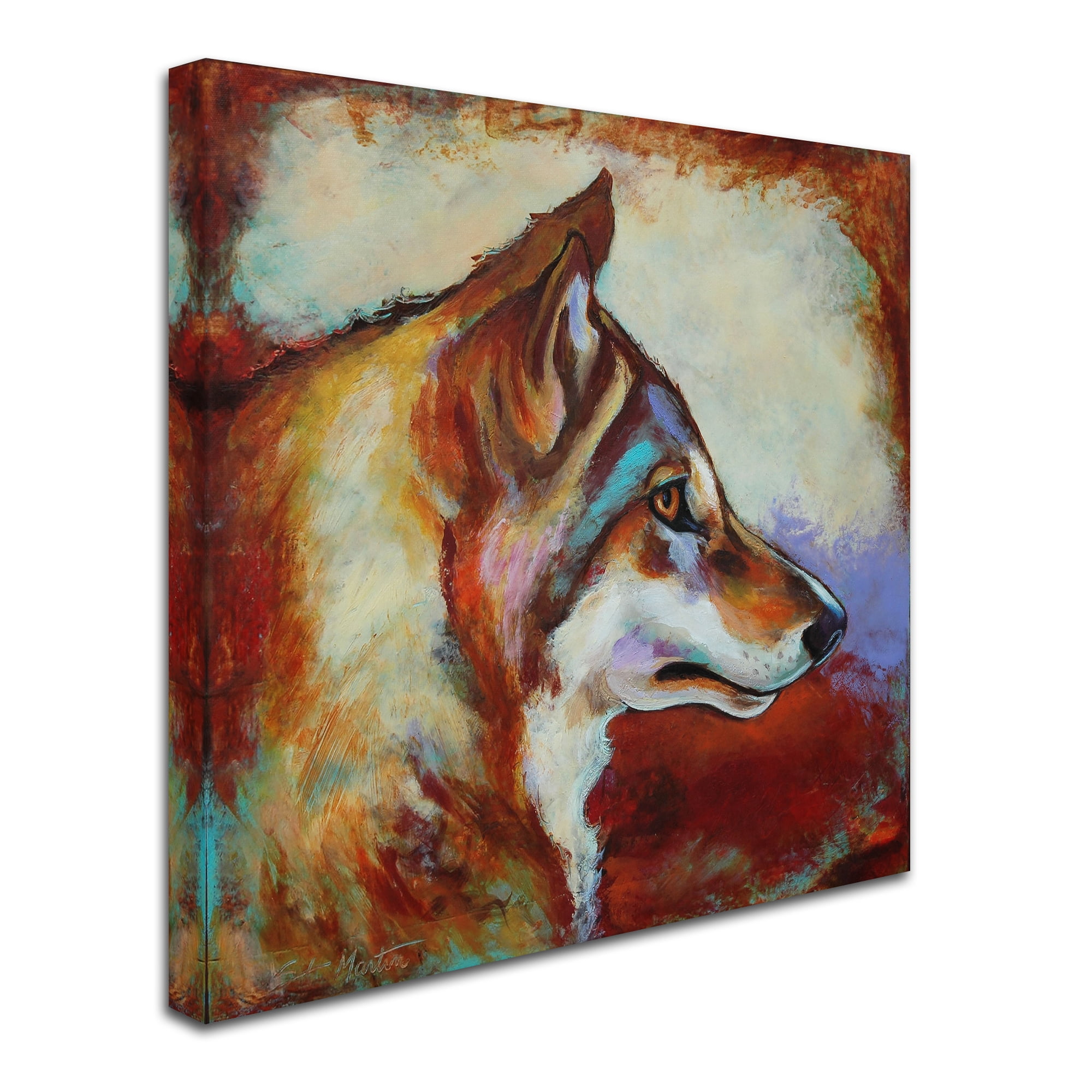 Trademark Fine Art 'Wolf Portrait' Canvas Art by Corina St. Martin