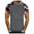 thumbnail image 3 of TrendOFT Summer Shirts For Men Camo Pattern Crew Neck Short Sleeve Tee Loose Fit Breathable Outdoor Casual Daily Wear Mens Tops Red M, 3 of 6