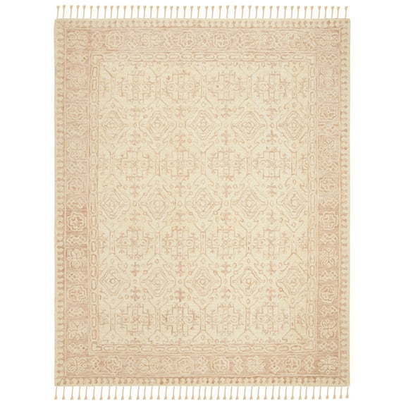 SAFAVIEH Aspen Julijana Oriental Wool Area Rug, Ivory/Blush, 10' x 14'