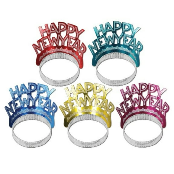 Beistle Club Pack of 50 "Happy New Years" Legacy Party Favor Tiaras