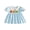 Blue-Pumpkin, variant on RUINIXCW Toddler Baby Girl Halloween Dress Outfit Kids Baby Girl Summer Fall Dress Clothes Pumpkin Ghost Letter Embroidery Doll Collar Short Sleeve Striped Dress