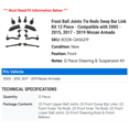 thumbnail image 2 of Front Ball Joints Tie Rods Sway Bar Link Kit 12 Piece - Compatible with 2005 - 2015, 2017 - 2019 Nissan Armada 2006 2007 2008 2009 2010 2011 2012 2013 2014 2018, 2 of 2