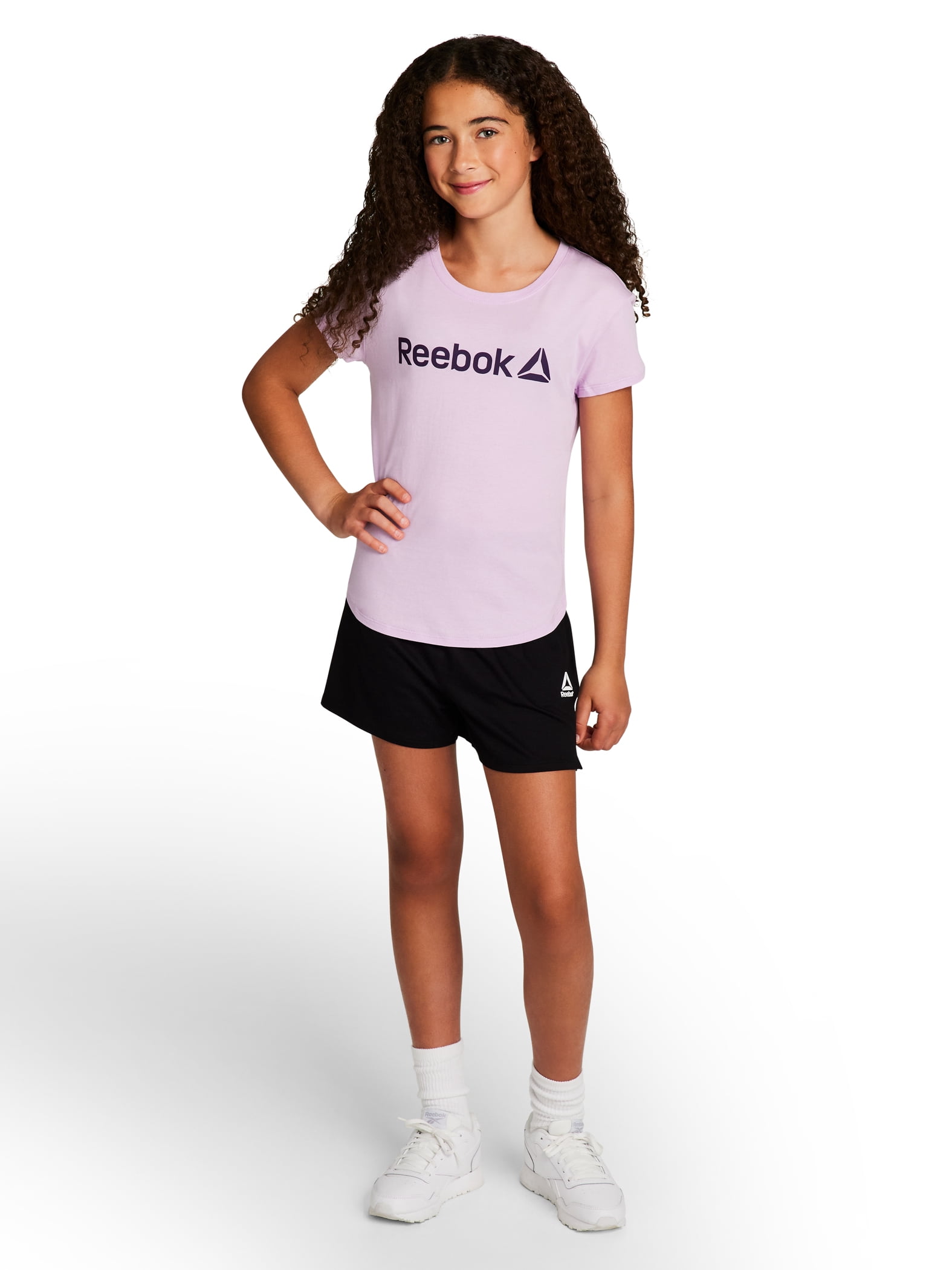 Reebok Girl’s Athletic Identity 2-Pack Short Sleeve T-Shirt, Sizes 4-18
