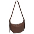 thumbnail image 2 of Spencer Leather Hobo Bag for Women Retro Sling Crescent Bag Crossbody Shoulder Bag Casual Handbag Trendy Tote Purse, Brown, 2 of 10