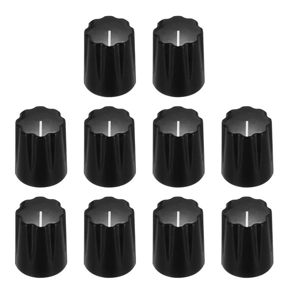 10pcs Black Guitar Effect Pedal Knob, 5/8" Plastic Electric Guitar Knobs