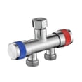 thumbnail image 1 of Bibb de la manguera del grifo del divisor del agua de 2 vías del acero inoxidable 1 en 2 hacia fuera para la lavadora Feliz Sencillez, 1 of 3