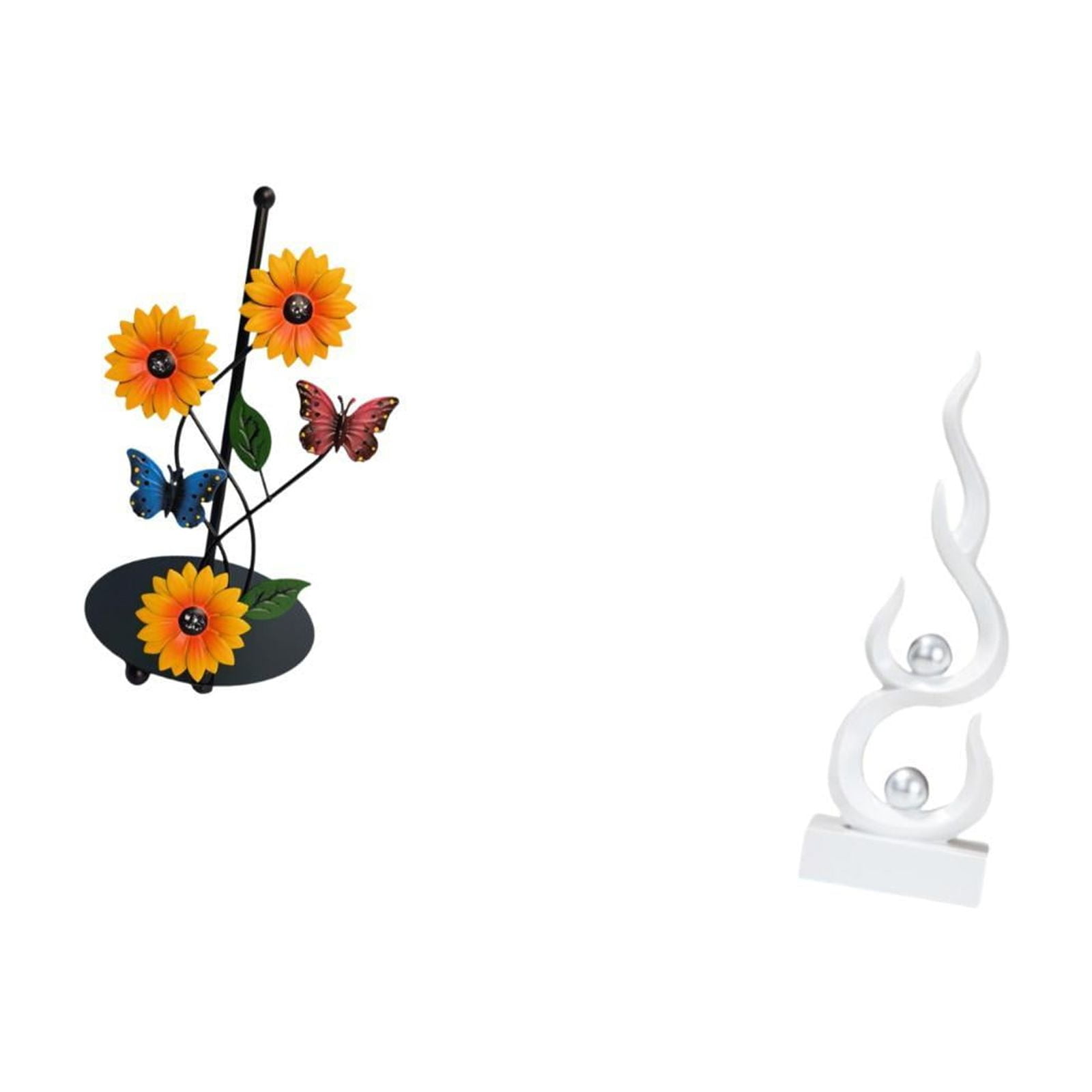 Fiocias Abstract Fire Sculpture Toilet Paper Holder Paper Towel Holder Countertop Kitchen Roll Holders Standing Unique Iron Resin Ornament Suitable for Kitche
