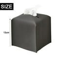 thumbnail image 4 of Tissue Box Cover, Modern Square Cube Covers PU Leather Tissue Storage Box Cover for Home Bathroom Countertop Office Decor - Dark gray, 4 of 5