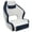 White • Mariner Blue, variant on Wise DLX3338-1904 DLX Series Pontoon Bucket Seat with Flip Up Bolster - White / Mariner Blue
