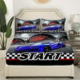 thumbnail image 3 of Erosebridal Teens Racing Car Sheet Set Twin,Extreme Sports Bedding Sets Twin Size,Fast Car Decor,Breathable,3pcs, 3 of 7