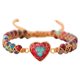 thumbnail image 1 of Pulseras trenzadas Qarigey con cuentas de piedra y piedras preciosas naturales rojo, 1 of 6