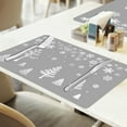 thumbnail image 5 of Dww-tapis de Table de Noël, (sapin de Noël Gris) pvc Napperon de Noël, Tapis de Table à Manger, Set de Table de Noël Set de Table, Sets de Table Lavables, 5 of 5