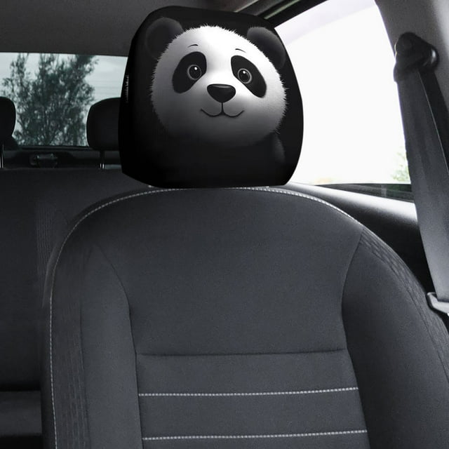 HaoXun Funny Car Print Headrest Cover - Universal Elastic Mesh Protector, Vibrant Car Theme Design, Compatible with Standard Car Headrests, Ideal for Road Trips/Family Outings/Gifting