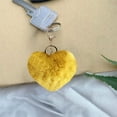 thumbnail image 6 of Bfogop Soft Fluffy Faux Fur Pompoms Keyring Car Key Heart Plush Keychain,Heart Plush Keychain, Faux Fur Pom Pom Bag Charms, Cute Accessories for Backpacks Purse Car Key, 6 of 6