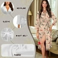 thumbnail image 6 of Yuyamidu Reindeer Robe for Women Lightweight Long Sleepwear Gowns Size 2XL Christmas 3/4 Sleeves Spa Robe Plus Size Bathrobe Sleep Nightgown Xmas Kimono Robe for Girls, 6 of 7