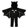 thumbnail image 3 of Ruyang Kids Boys Girls Hooded Jumpsuit Bat Wing Zip Up Halloween Outfit Autumn Holiday Party Dress Up Clothing 3-14 Years, 3 of 8