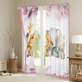 thumbnail image 3 of Castle Fairy Kids Fairy Zebra Giraffe Lion Black Out Curtains,Botanical Plants Curtains Pack of 2 (42x63 Each),Jungle Animal Bedroom Curtains,Microfiber Bedroom Decor, 3 of 6