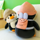 thumbnail image 4 of Mochila pequeño pingüino muñeca juguetes de peluche usando sombrero pingüino comodidad compañero de sueño almohada regalo de cumpleaños, 4 of 5