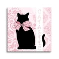 thumbnail image 1 of Catastic Pink Damask Black Cat 24 x 24 Glass Wall Hanging Sign, 1 of 4
