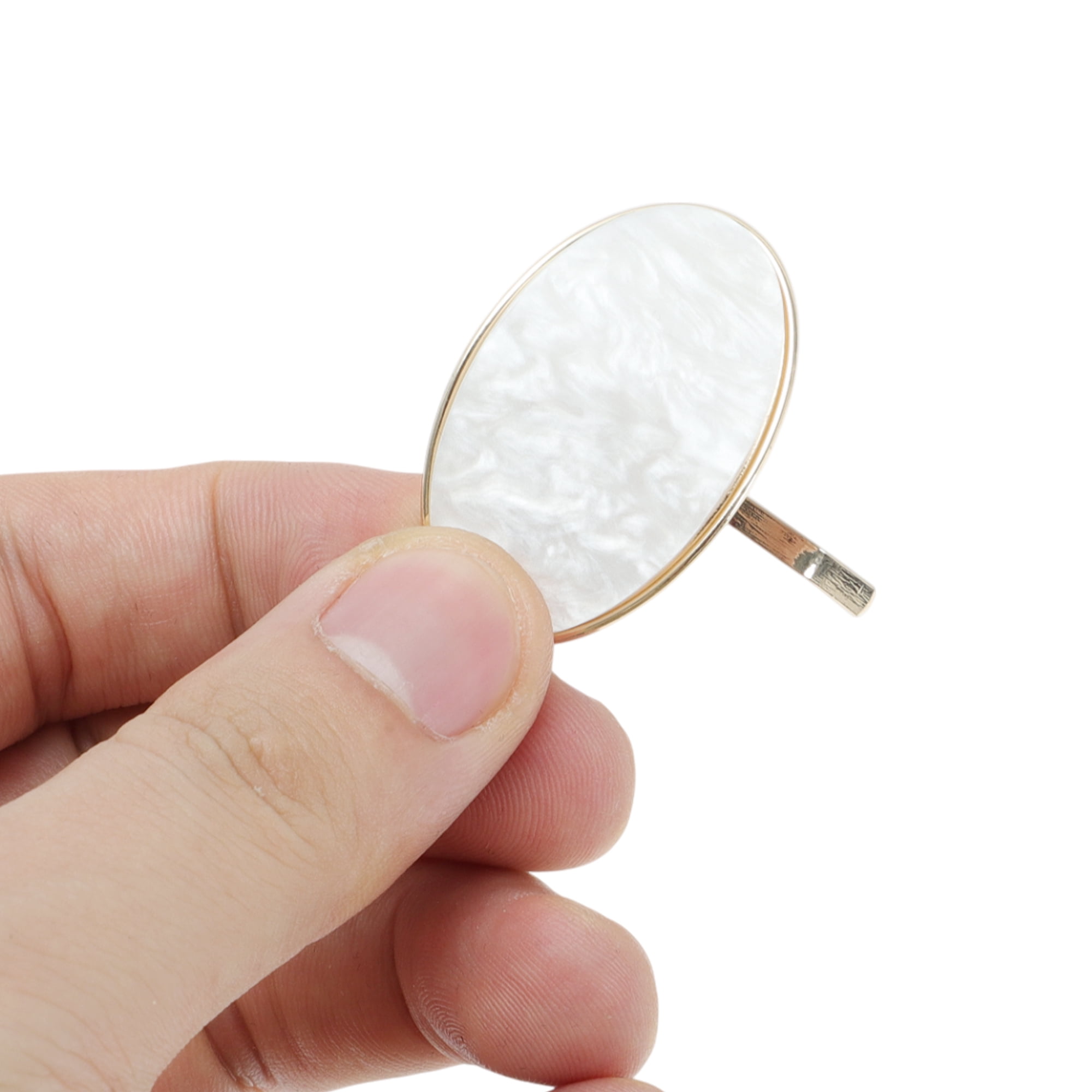 Unique Bargains Stylish Oval Ponytail Buckle Hair Clip for Women 1 Pc Beige
