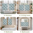 thumbnail image 6 of Teal Morocco Tier Curtains, Modern Abstract Art Contemporary Geometric Light Filtering Kitchen Curtains, 2Pcs Rod Pocket Half Window Treatments Panels for Sink Cafe Cabinet Basement 27.5x45 Inches, 6 of 9