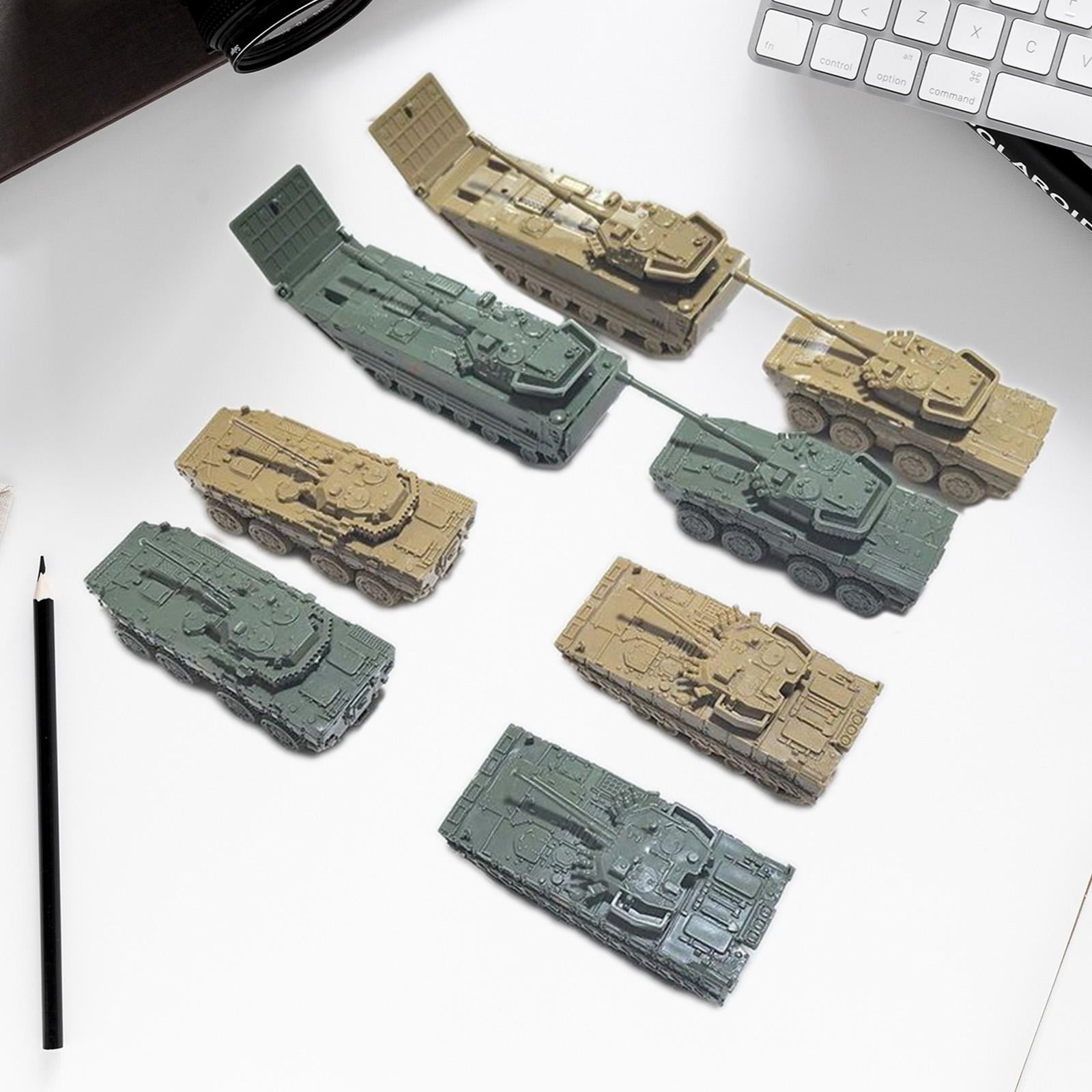 JWQFBC 8 Pieces Tank Model Building Kit Armored Vehicles 1:144 Table Decor Hobby Crafts