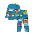 thumbnail image 2 of Bingfone Men'S Pajama Set 2 Piece Loungewear Pjs, Long Sleeve With Pajama Pants-Transportations With Animals, 2 of 9