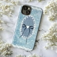 thumbnail image 6 of Cute Denim Bow Phone Case, Blue Gingham & Lace Cottagecore Design with Heart Accent, Soft Aesthetic Cover Compatible with iPhone 16 15 14 13 12 11 Plus Pro Max Mini, 6 of 6