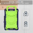 thumbnail image 3 of elitegadget Case for Samsung Galaxy Tab S6 Lite 10.4" 2024/2020/2022 - Heavy Duty Impact Resistant Case Cover with Rotating Ring Stand (Navy Blue/Green), 3 of 5