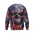 thumbnail image 5 of Broave Men's Halloween Skull Graphic Crewneck Sweatshirt, All Over Print Long Sleeve Casual Pullover Top, Gothic Skeleton Crew Neck Sweatshirt for Daily Wear & Halloween Party Outfit, 5 of 6