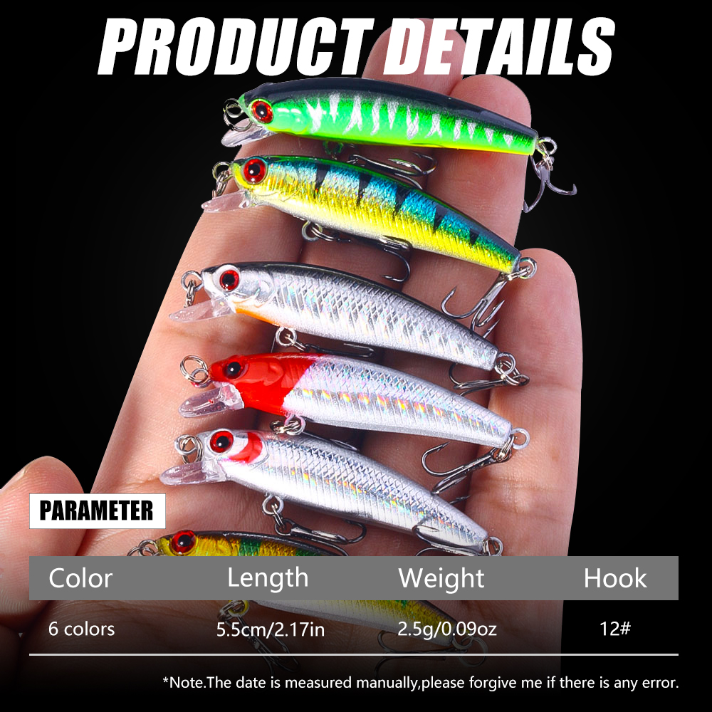 HENGJIA Fishing Lures, Jerkbait for Bass Fishing Minnow Lure Set Fishing Plugs Hard Baits Swimbaits Topwater Lures for Trout Bass Perch Fishing,24pcs