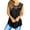 Black, variant on STARVNC Women Lace Rose Patchwork Crew Neck Sleeveless Tank Top