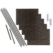 FASÄDE Ripple Decorative Vinyl Backsplash 15 sq ft Kit in Smoked Pewter