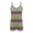 Colorful Chevron Floral, variant on ZAITUBLES Womens Summer Casual Romper Sleeveless Short Jumpsuits Loose Adjustable Spaghetti Strap Outfit with Front Pockets, Soft Resort Lounge Wear, Gray Leopard Print Print, Size M