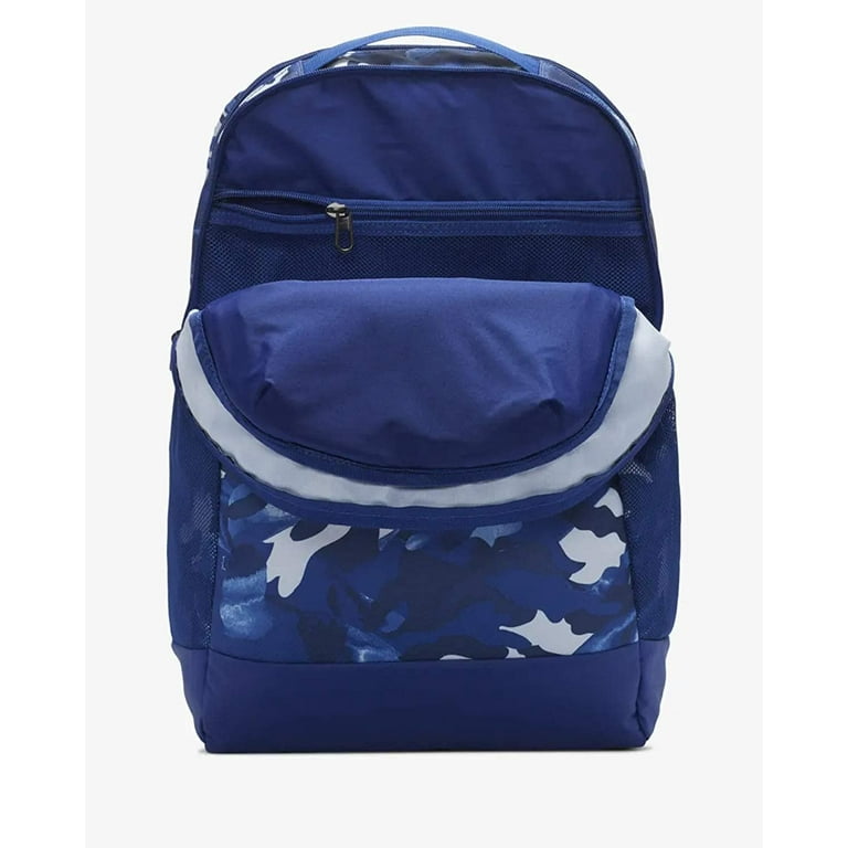 Nike Brasilia 9.0 All Over Print Medium Backpack BA6334 480 Deep Royal Blue White Walmart