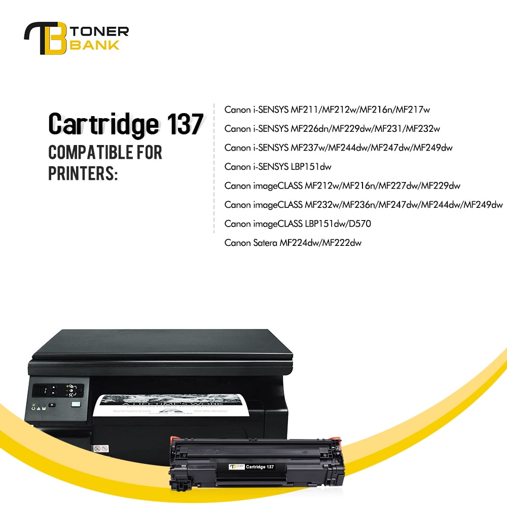 Toner Bank 10 Pack Compatible Toner Cartridge Replacement For Canon 137 Crg 137 Mf227dw Mf232w Mf242dw Mf236n Mf244dw Mf247dw Mf2 Mf230 Mf240 Mf210 Series D570 Laser Printer Black Walmart Com