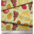 thumbnail image 2 of Soimoi Moss Tissu Georgette Champignon, Raisins & Impression Fraîche Tissu de Couture au Mètre 42 Pouces de Large, 2 of 3