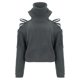 thumbnail image 1 of Gibobby Suéter de Punto, Suéteres de invierno para mujer 2023, estilo casual, cuello alto, manga larga, abertura lateral, suéter, sueltos, para mujer(Gris,CH), 1 of 4