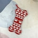 thumbnail image 4 of Calcetines de decoración navideña Bolsa de regalo colgante Medias de punto rojo para perros Medias para mascotas con forma de hueso grande para perros Decoración navideña navideña, 4 of 8