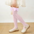 thumbnail image 2 of Krdevn Girls Knee High Stockings Ribbed Knit Bow Detail Grip Comfortable Everyday Thigh Socks for School and Play,One Size, 2 of 5